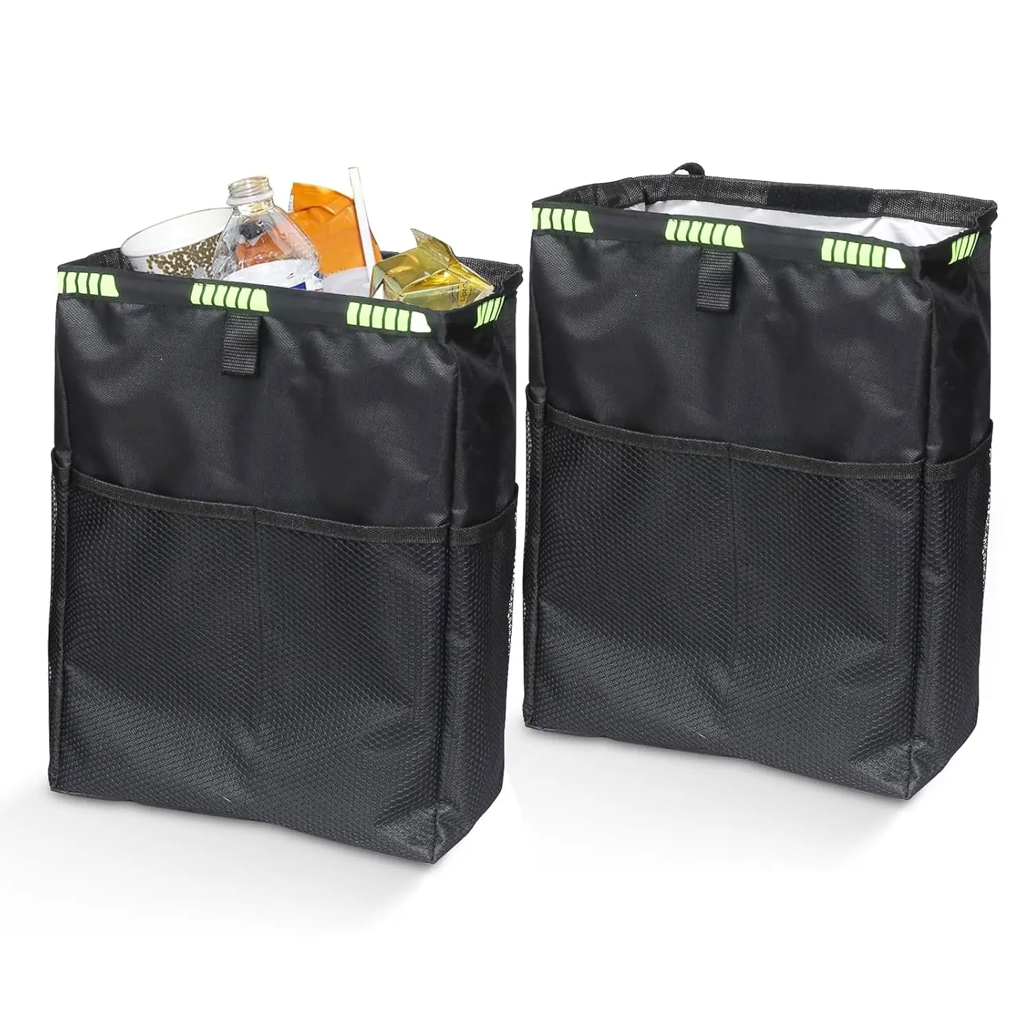 

3.5 Gallon Car Trash Can, Hanging Organizer with Leakproof Lining, Pack of 2