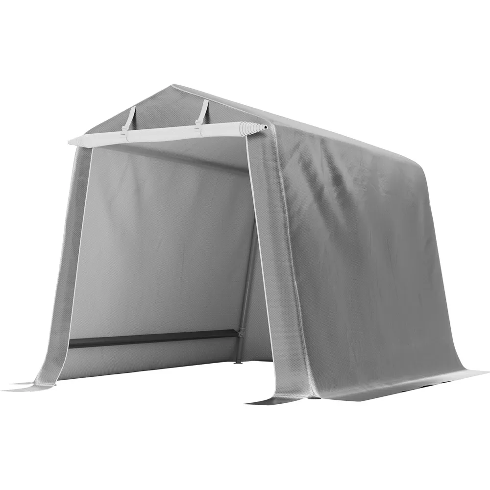 

Outdoor 6x6ft Portable Storage Shelter Shed with Roll-up Door, Heavy Duty UV Resistant Carport