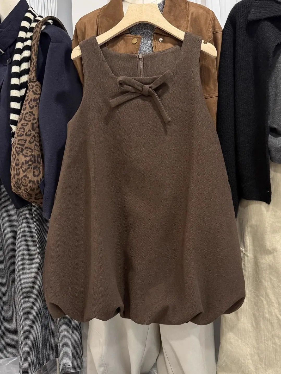 Abito estivo Abiti da Mujer Vintage Autunno Mini Abito senza maniche con fiocco Donna Y2k Gilet di lana Party Chic