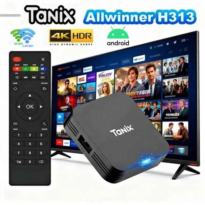 Tanix TX1 Global Android 10.0 TV Box 2.4G WIFI 4K HDR 3D 2GB 16GB Allwinner H313 Reproductor Multimedia Multi Idioma Set Top Box IPTV