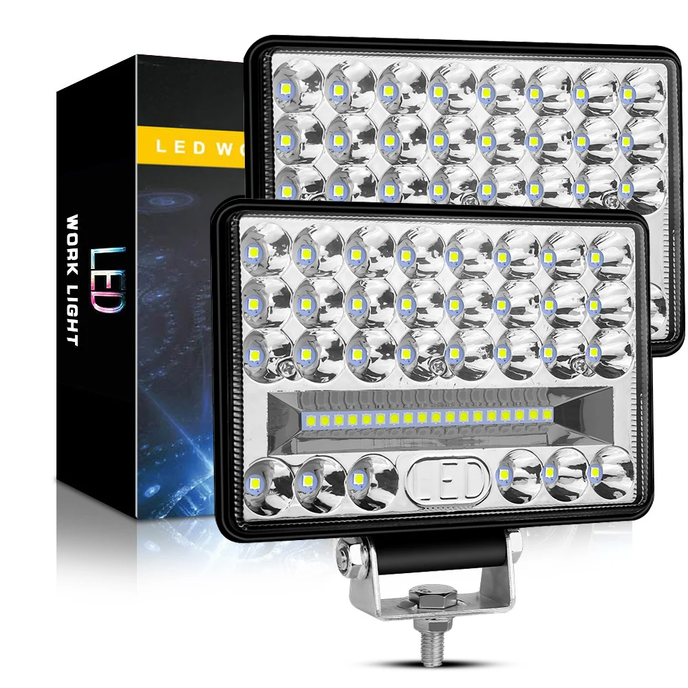 

2pcs 5 inch LED Light Bar Offroad Spot Flood LED Work Light for Truck Car Boat Tractor 4x4 Atv Headlights 12V 24V