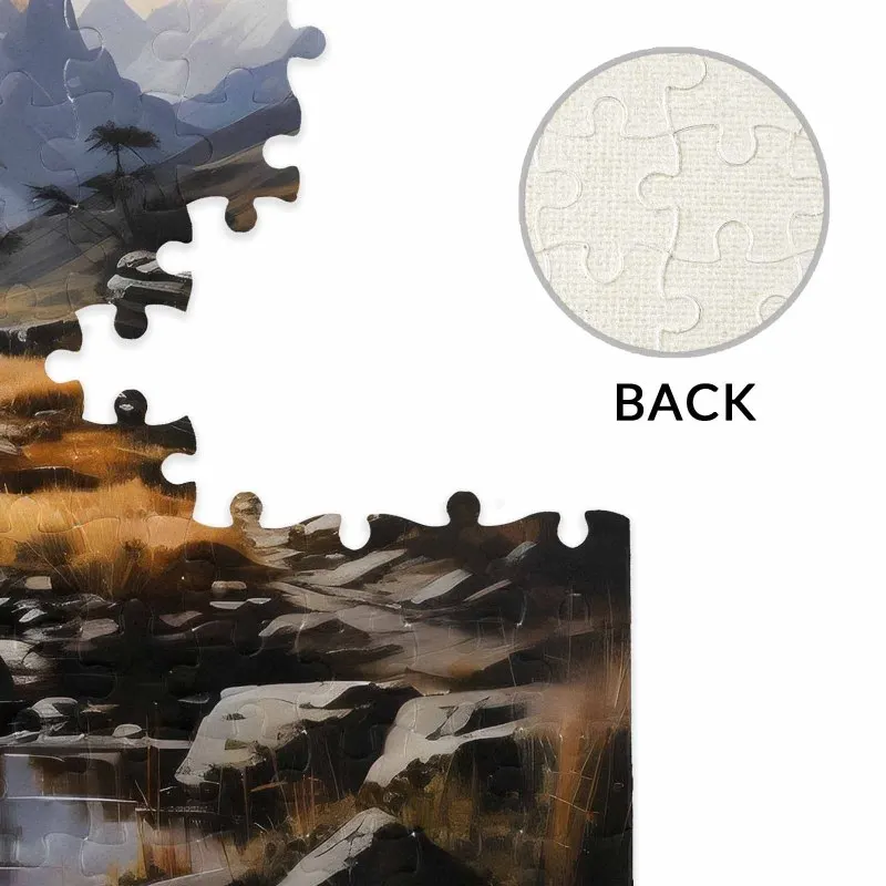 500 قطعة من أحجية الصور المقطوعة للبالغين - نهر الجبال، أحجية الصور المقطوعة ذات الغطاء الثلجي، لعبة عائلية ساحرة