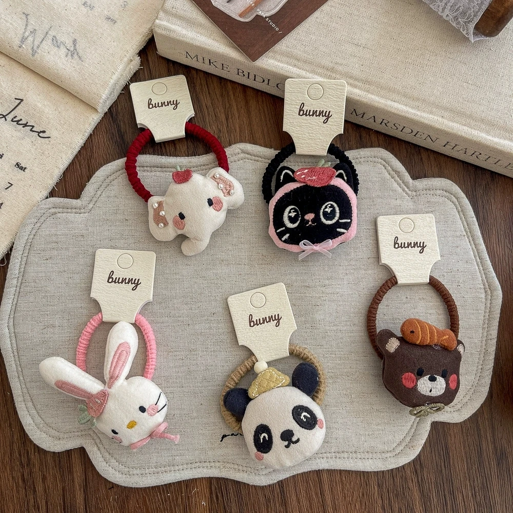 

Cartoon Bunny Hair Clips for Girls Animal Side Clip Baby Hairpins Cute Hair Accessories Kids Panda Hair Tie Ponytail Holder