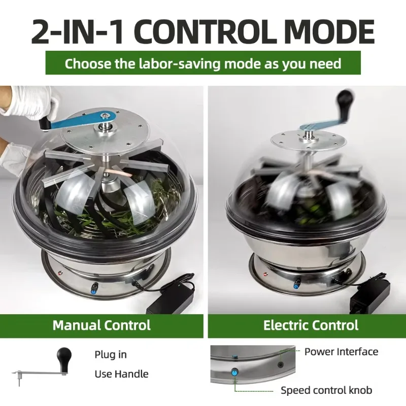 24 Inch Automatic Hydroponics Bowl Tumbler Leaf Trimmer Leaf Bud Dry Flower Trimmer