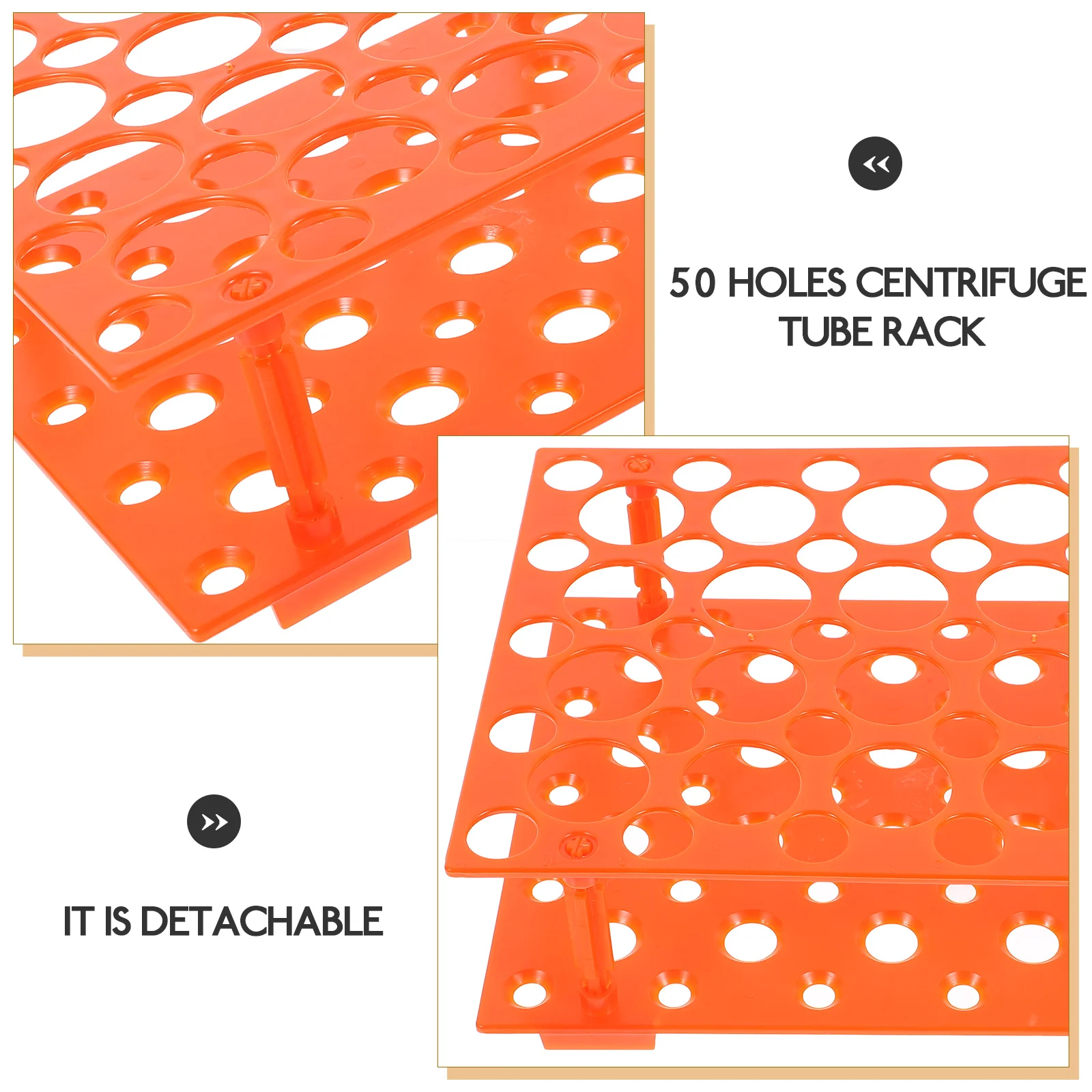 Test Tubes Laboratory Centrifuge Rack Detachable Racks Storage Holder for Orange