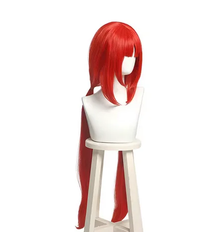 Peruca de cabelo sintético genshin impacto nilou cosplay peruca 89cm longo laranja anime cosplay peruca vermelha resistente ao calor perucas