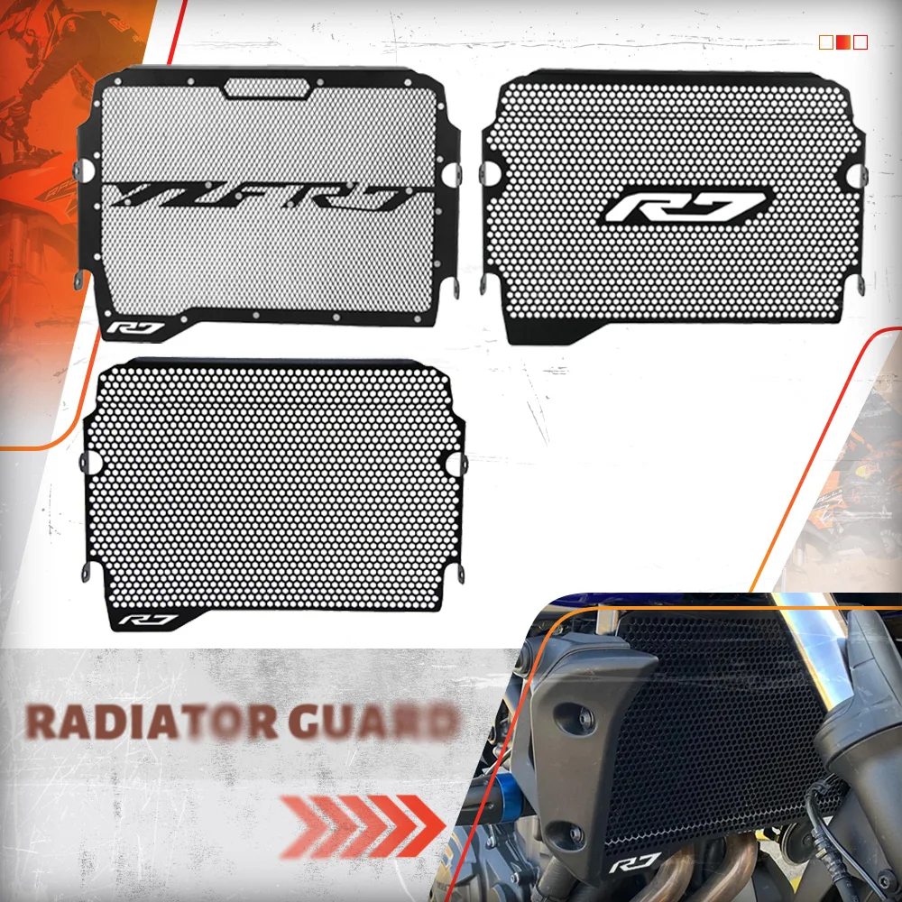 

Для Yamaha R7 YZF-R7 YZFR7 YZF R7 2021 2022 2023 2024, аксессуары для мотоциклов, решетка радиатора, защита бака для воды