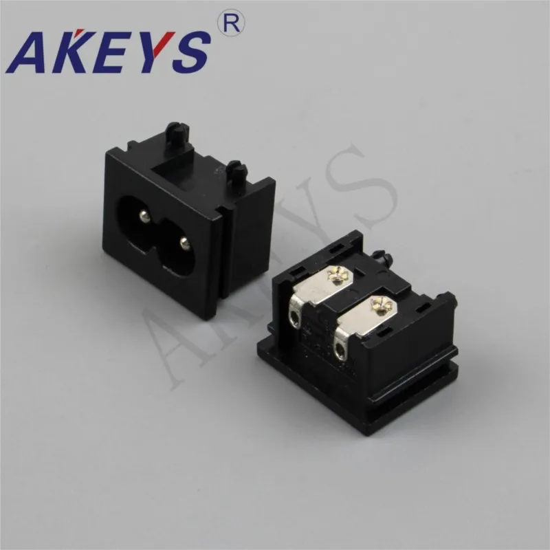 10 PCS AC-018B Female seat 90 - degree patch slotted eight character AC power socket switch