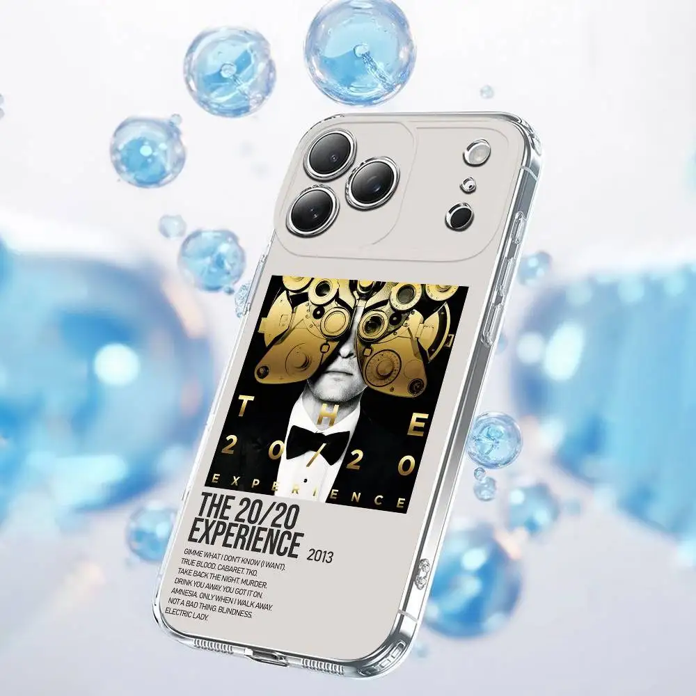 حافظة هاتف J-Justin Timberlake مبررة لهاتف iPhone 14,11,15,17,13,12,16,Plus,E,Air,Pro,Max,غطاء شفاف صغير