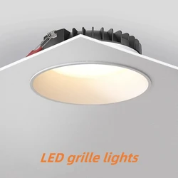 Luz de teto redonda LED regulável, painel embutido, Downlight, 12W, 18W, 24W, AC 110V -220V, 1pc