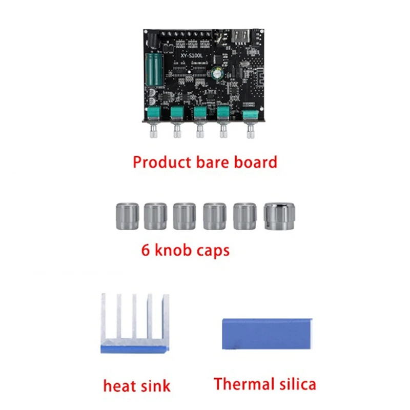 【Must-Haves】2X50W+100W Power Subwoofer Bluetooth Amplifier Board Sound Class D Home Theater Audio Stereo Equalizer AUX Amp XY-S1