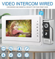 Visual Intercom Doorbell 7inch Wired Video Door Phone System Indoor Monitor Outdoor waterproof IR Camera Support Unlock