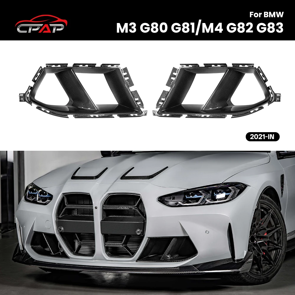 

Real Dry Carbon Fiber Front Bumpe Air Duct For BMW M3 G80 G81 M4 G82 G83 MP Style 2021-IN Car Trim Air Vent Replacement