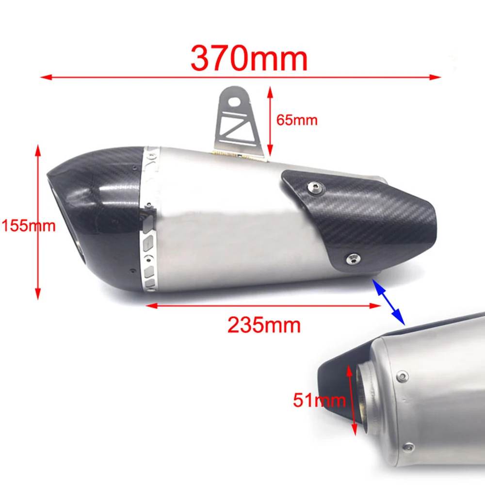 Motorcycle Alpha Exhaust Escape Moto for R1 R3 R6 CBR600 500R z900 NINJA400 656 Z900 Exhaust Muffler,51mm Universal