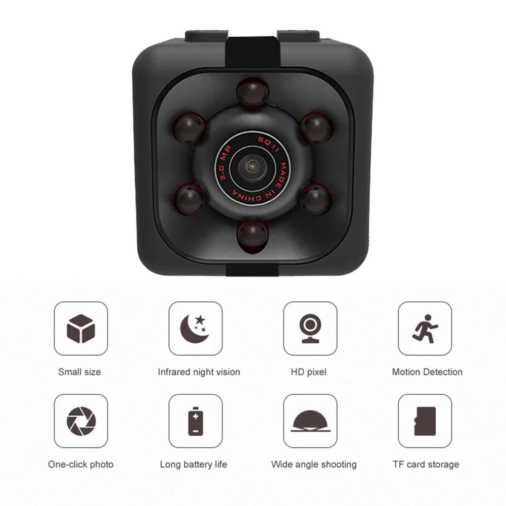 Mini Wireless Security Camera Full HD 1080P Small HD Nanny Cam Night Vision Video Record Motion Detection for Home Outdoor