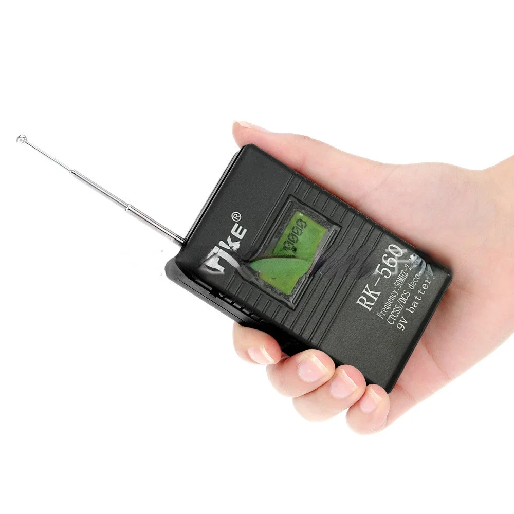 RK560 Frequency meter 50MHz-2.4GHz portable handheld frequency meter frequency reader for digital analog sub tone measurement