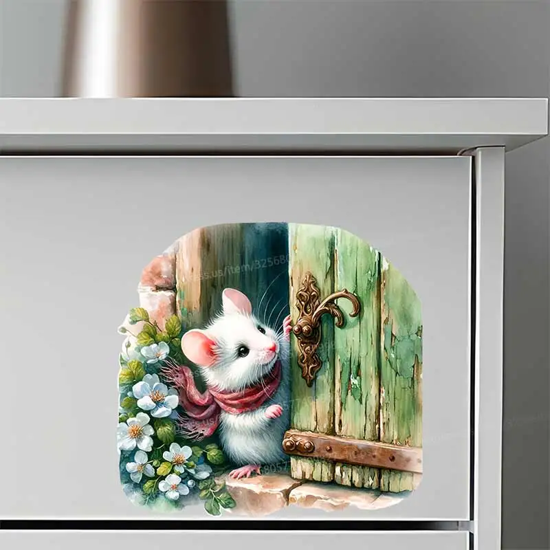 

Mouse Wall Stickers, Self-Adhesive Mouse Owl Wall Stickers, Suitable for Baseboard Stairs Home Bedroom Living Room Stickers S729