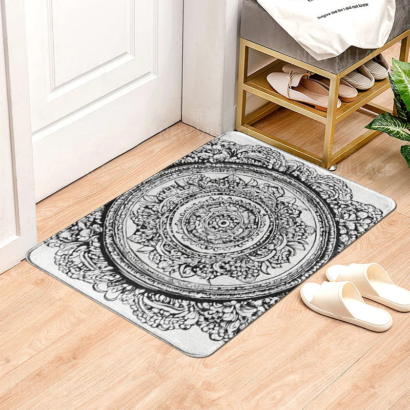 House entrance carpet Home door mat Modern Nordic style Room Bath Foot bathroom non-slip Kitchen water absorption rugs Abstract