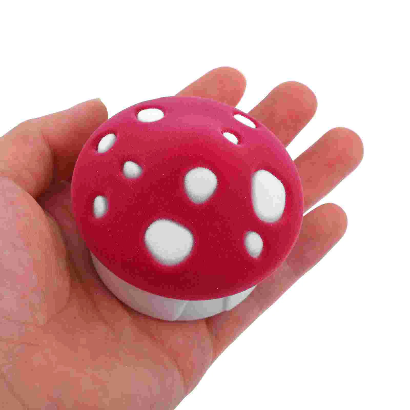 Small Mushroom House Velvet Ring Necklace Jewelry Box (Purple Red Mushroom) 2pcs Rings Organizer Display Storage Case Travel