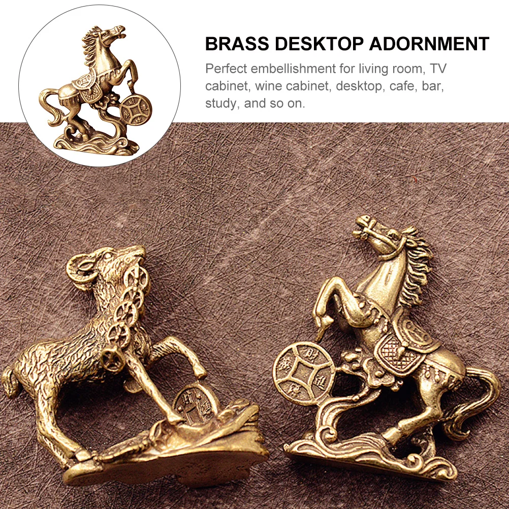 

Brass Horse Statue Mini Copper Metal Horse Ornament For Home Office Decor Feng Shui Gift Housewarming Decoration
