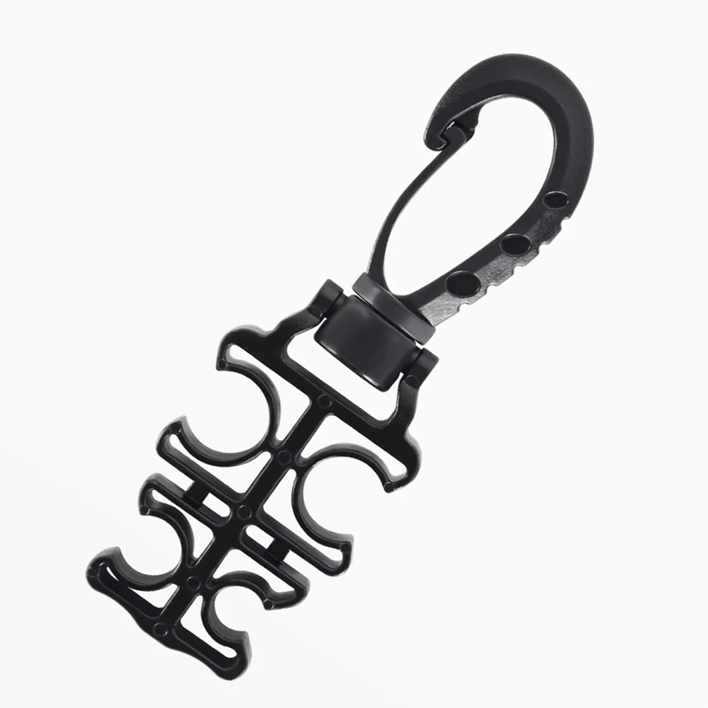 مشبك حامل خرطوم سكوبا مع 4 فتحات سريعة الإصدار لمنظم المرحلة الثانية ومقياس مناسب للغوص على القارب والشاطئ