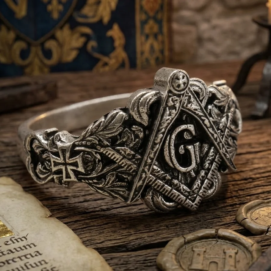 Buy 3 Get 1 Free Freemasons Square And Compass Pattern Stainless steel Rings Many Sizes