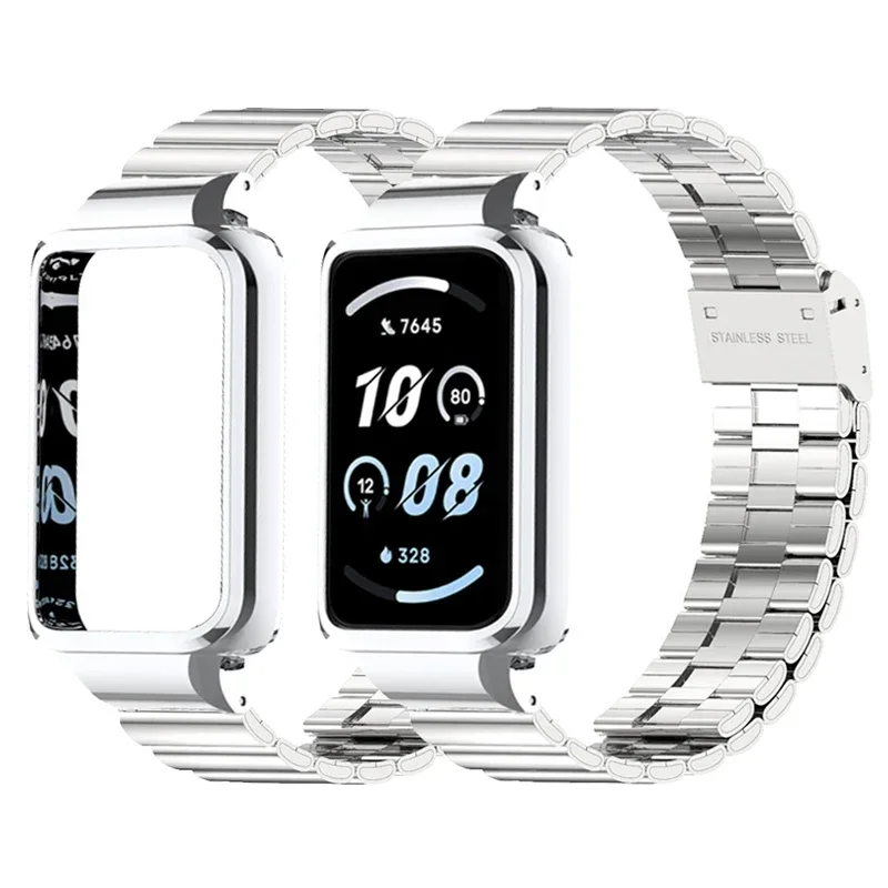 

Ремешок для часов из нержавеющей стали для HONOR BAND 9, металлический ремешок, защитный чехол для Honor Band 9, браслет Honor Band9, защитный чехол