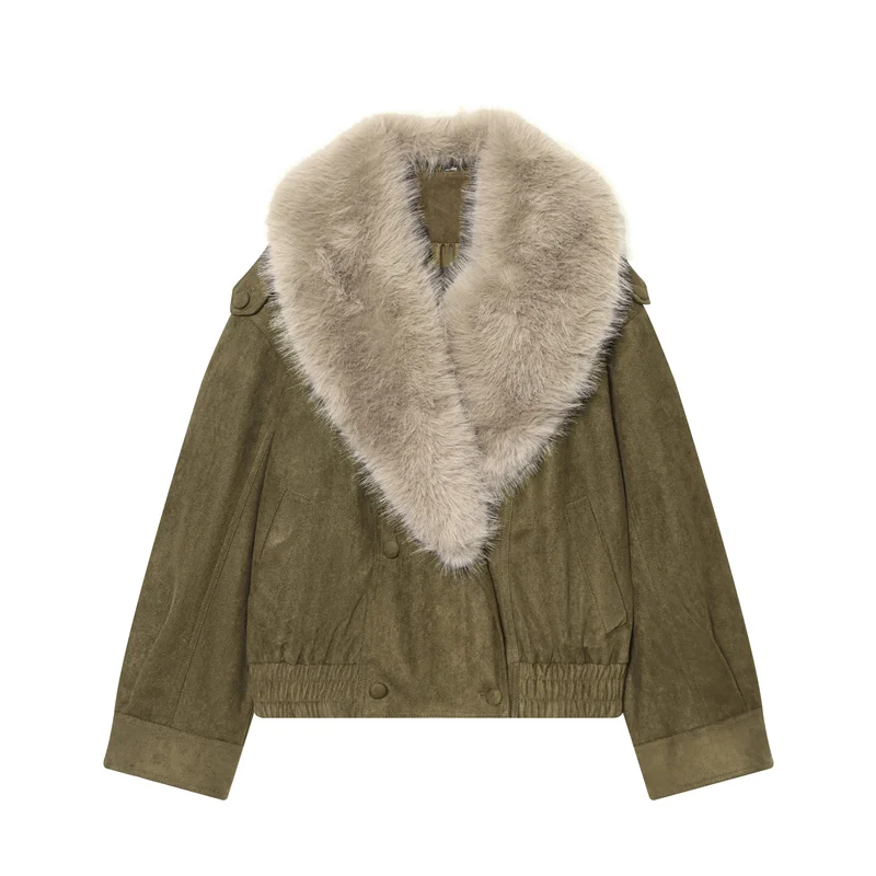 Women's Faux fur Jacket 2026 New Autumn Winter Suede-Texture Jacket for Women Loose Ladies Outerwear Casual Chic Women Coat