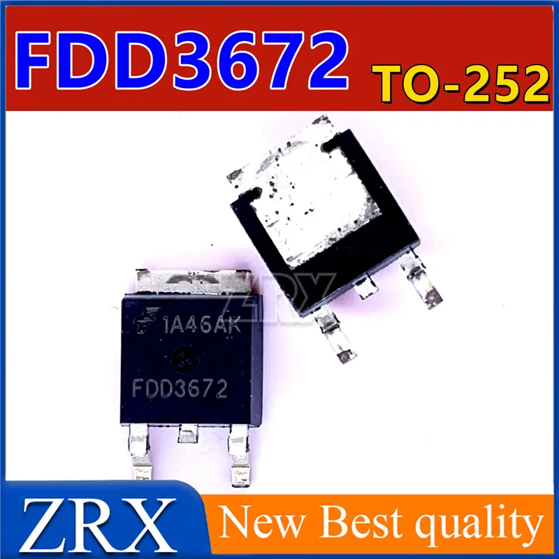 5Pcs/Lot FDD3672 Original imported N-channel MOSFET 100V 44A TO-252