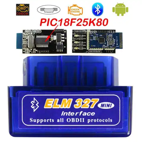 슈퍼 미니 Elm327 블루투스 obd2 v1.5 elm 327 v 1.5 obd 2 자동차 용 자동 진단 스캐너 elm-327 obdii 코드 진단 도구