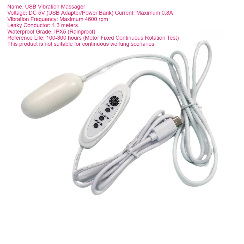 6-режимный вибрационный USB-массажер — водонепроницаемый IPX5, порт Type-C, мини-массажный двигатель для релаксации тела