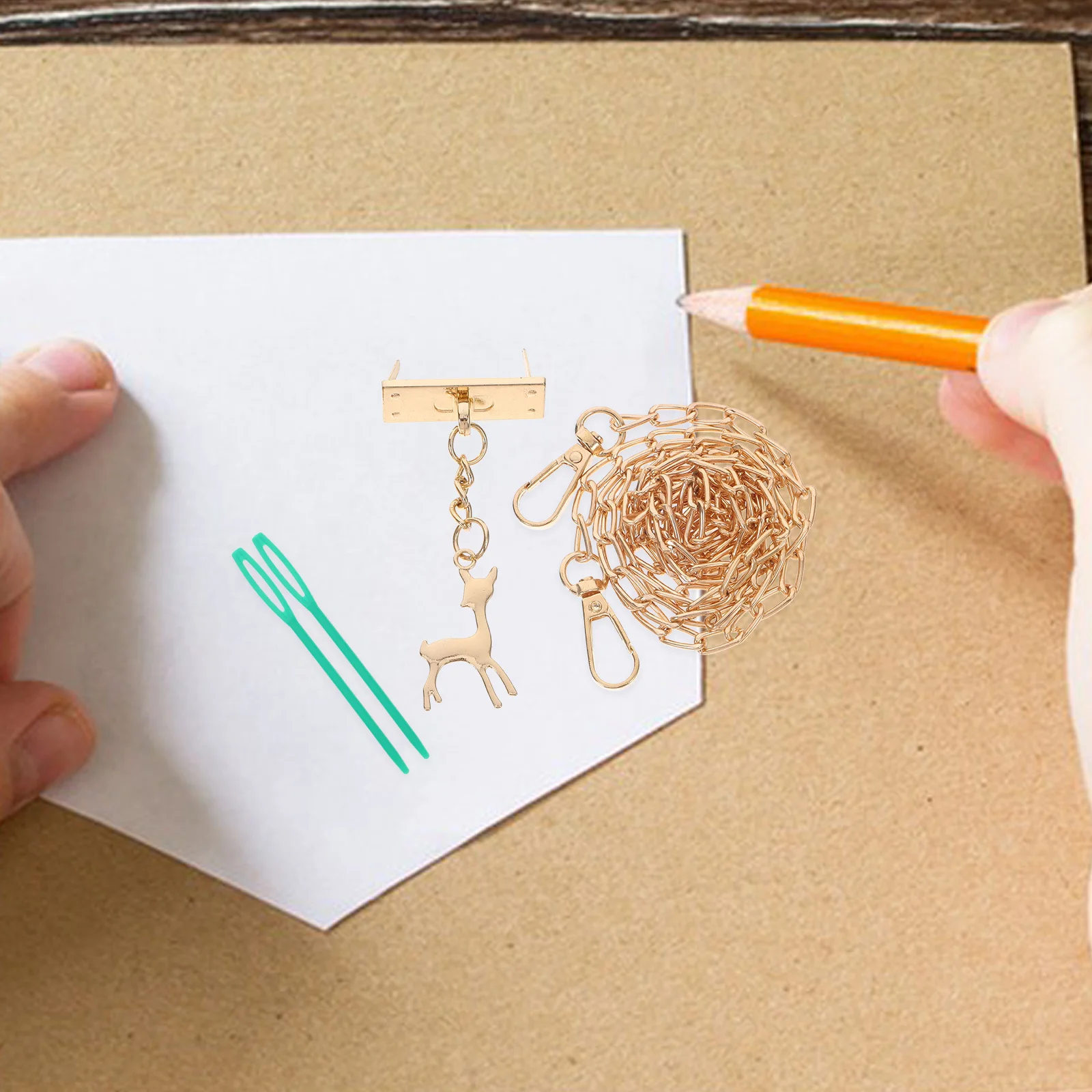 1 مجموعة DIY غرزة محفظة كيت جذابة الغزلان سحر شخصية ملحق محفظة DIY الخياطة كيت اليدوية حقيبة من القماش المواد