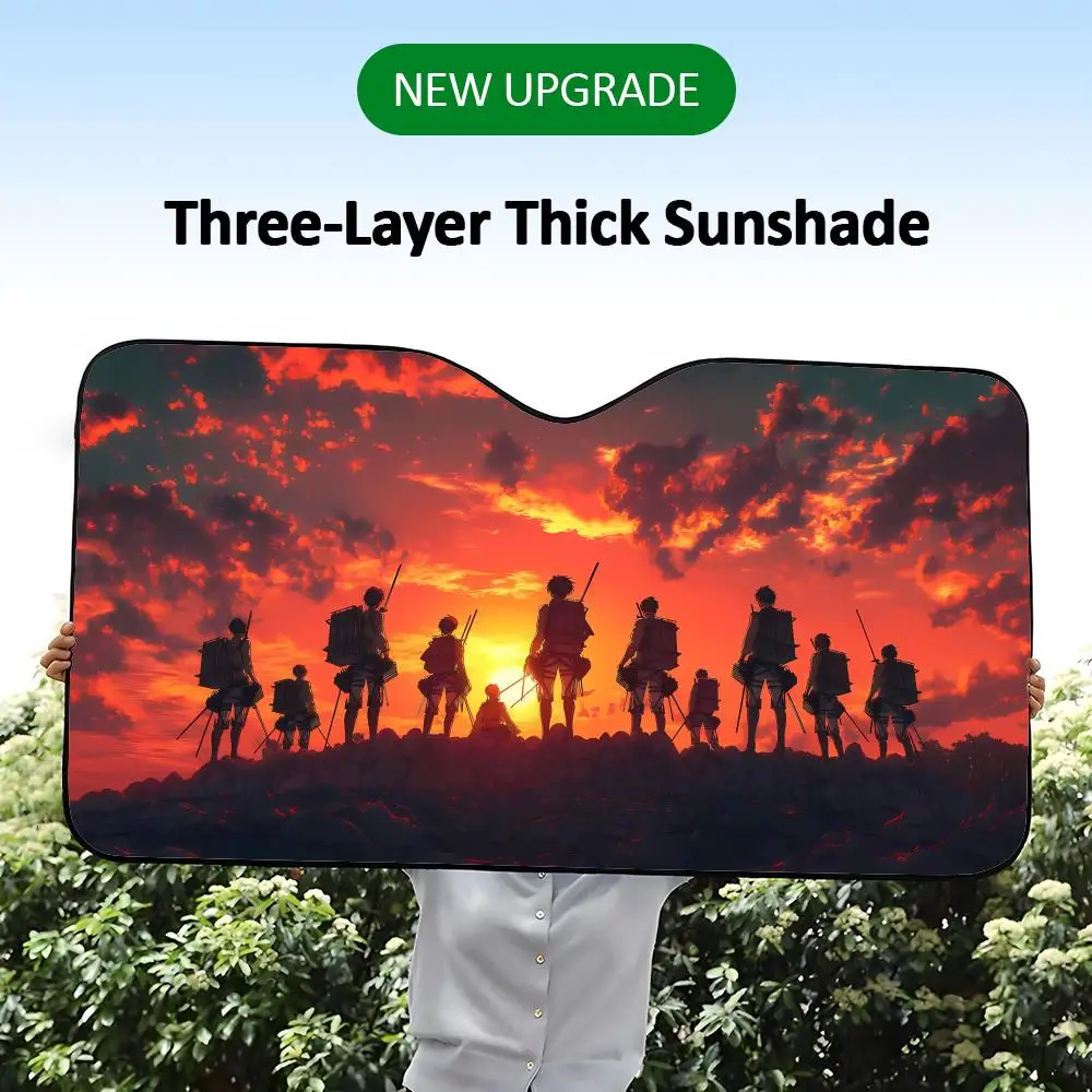 

Simple Epic Tragic A-Attack On T-Titan Sun Visor Daily Car Sun Visor Aluminum Foil Heat Insulation UV Protection