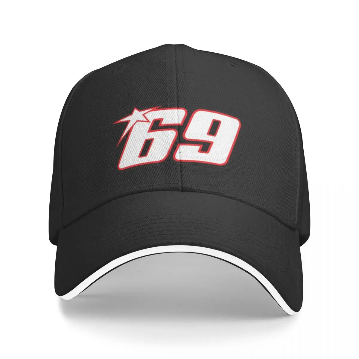 White Racing # 69 Riding Nicky Hayden Motorcycle Summer Baseball Caps Women Men GP Female Beach Dad Hat Hip Hop Trucker Cap