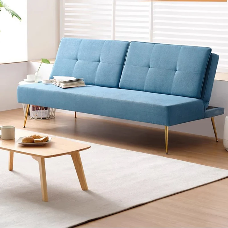 

Cute Foldable Simple Sofas Beds Two Seater Cozy Wood Floor Modern Lazy Sofa Bed Nordic European Divani Da Soggiorno Furniture