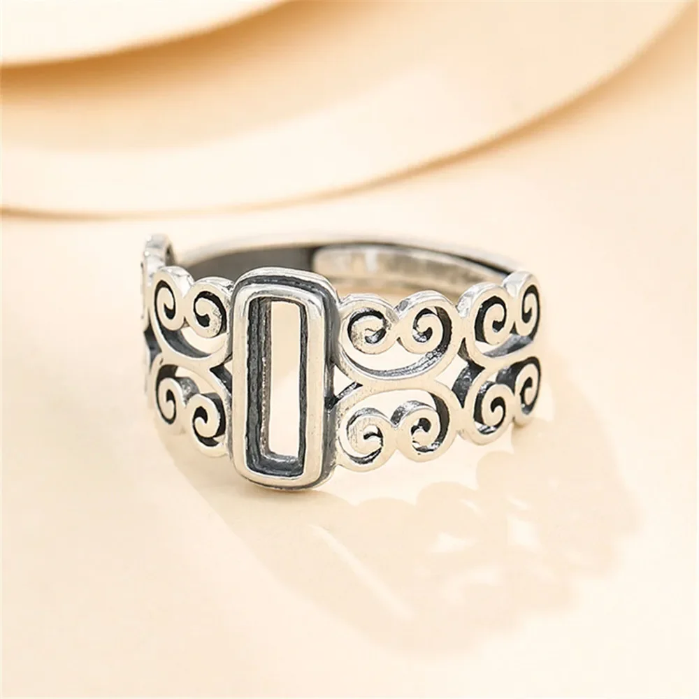 

Ring Blank for 2x8mm/3x10mm Saddle Cabochons Thai Sterling Silver Adjustable Ring Base