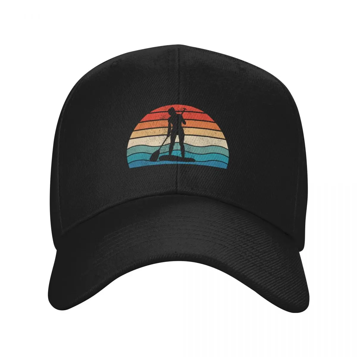 Stand Up Paddle Board SUP Woman Paddleboarding Sunset Water Baseball Cap Trucker Cap Male Women's