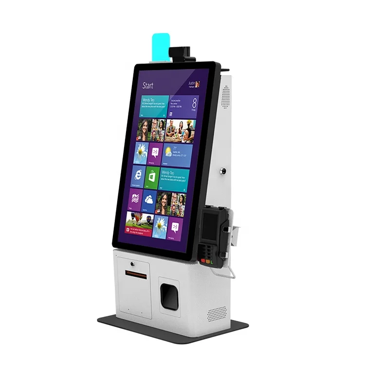 24 Inch Restaurant Wall Hang Automatic Payment Machine Self-Service Kiosk for Ordering