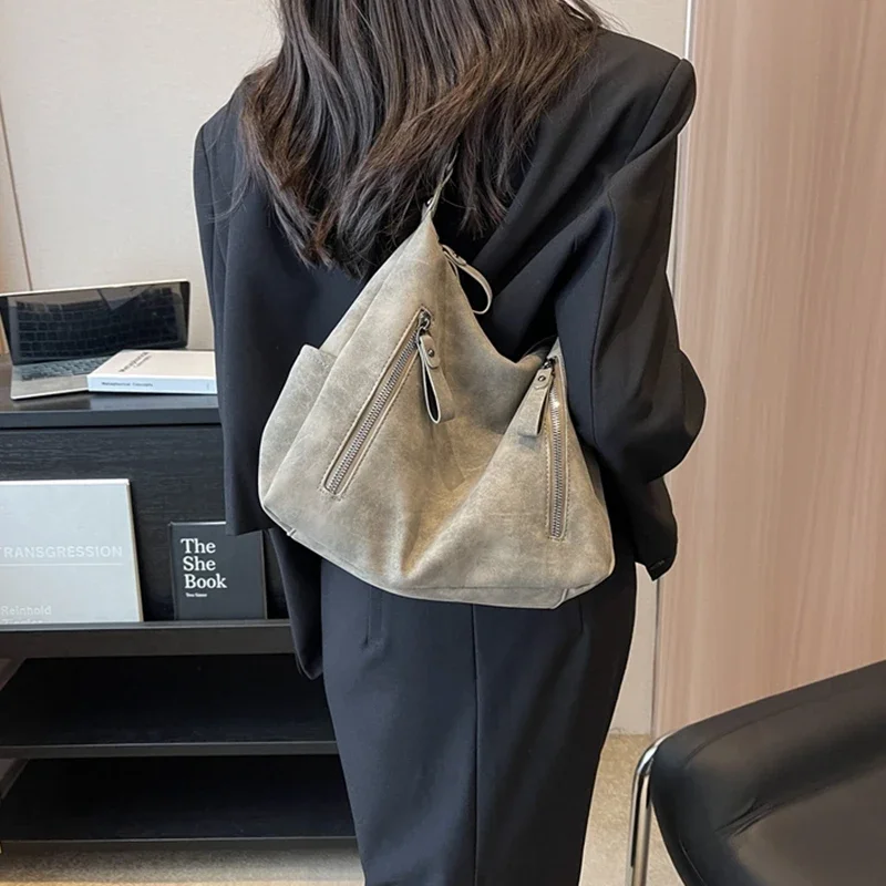 Damska torba Crossbody luksusowy projektant ukośny krzyż pojedyncza torba na ramię torebki o dużej pojemności Retro matowa torebka ze skóry PU