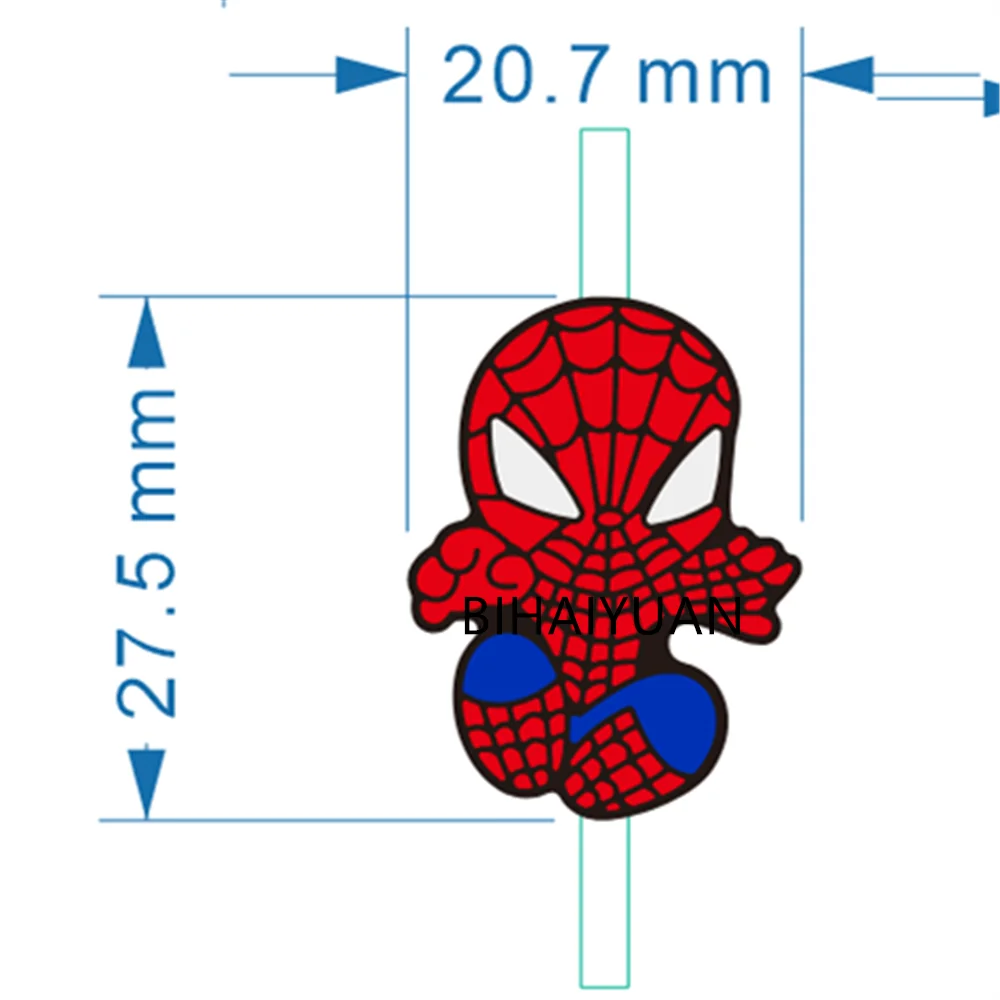 10pcs super hero spiderman Silicone Focal Beads Silicone Baby DIY Pacifier Chain Clips Beads pen Toy Jewelry Accessories