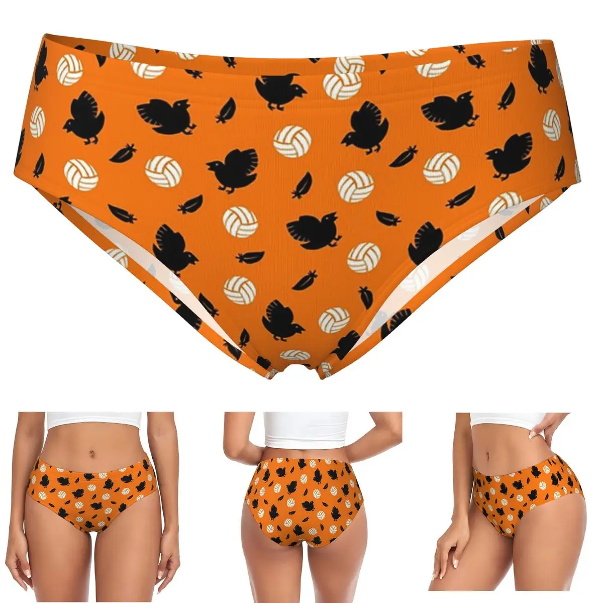 

Трусики Haikyuu Karasuno Volley Crows на заказ, женские удобные трусы, нижнее белье, дышащие женские трусы