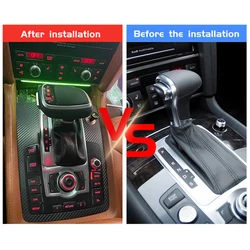 For Audi A4 A5 B8 B7 A7 A6 C6 C7 Q5 8r Q7 4l 8l A3 8P Gear Shift Knob Lever stick LED Light Gearbox Handle Leather Car Automatic