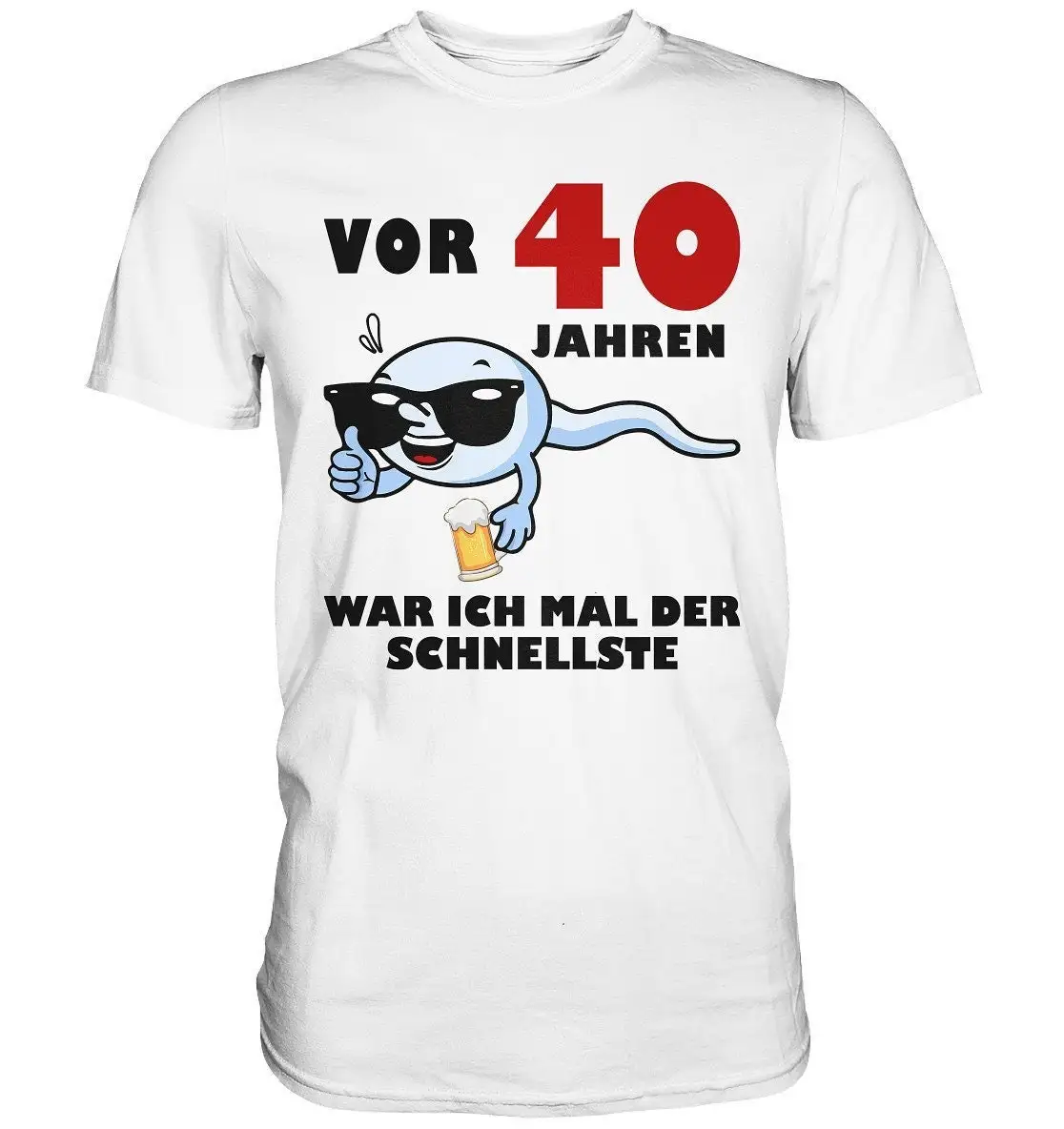 Men 40 Years Ago I Was Once The Fastest 40Th Birthday Man Premium T Shirt