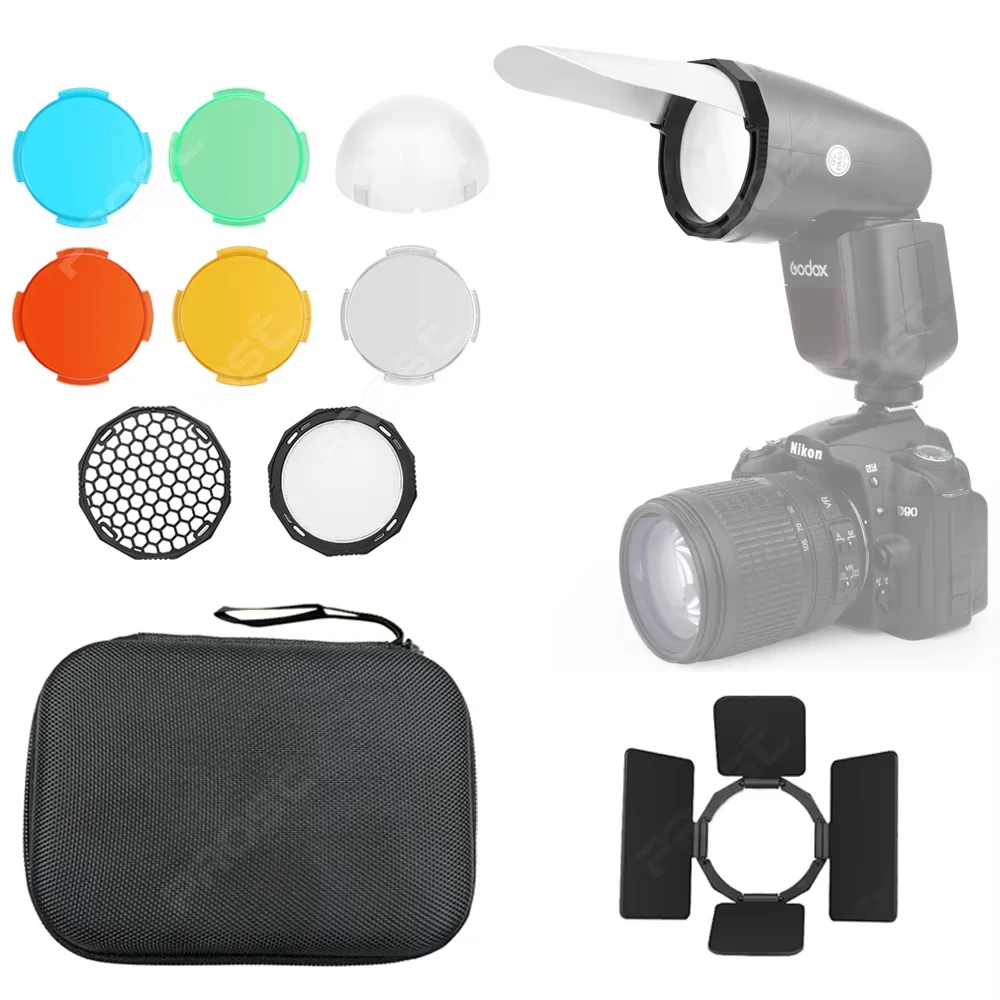 

Set Kits for Godox AK-R1 V1 V1Pro V100 AD100Pro AD200 H200R Magnetic Visico 2 Round Head Flash Photography Replacement Accessory