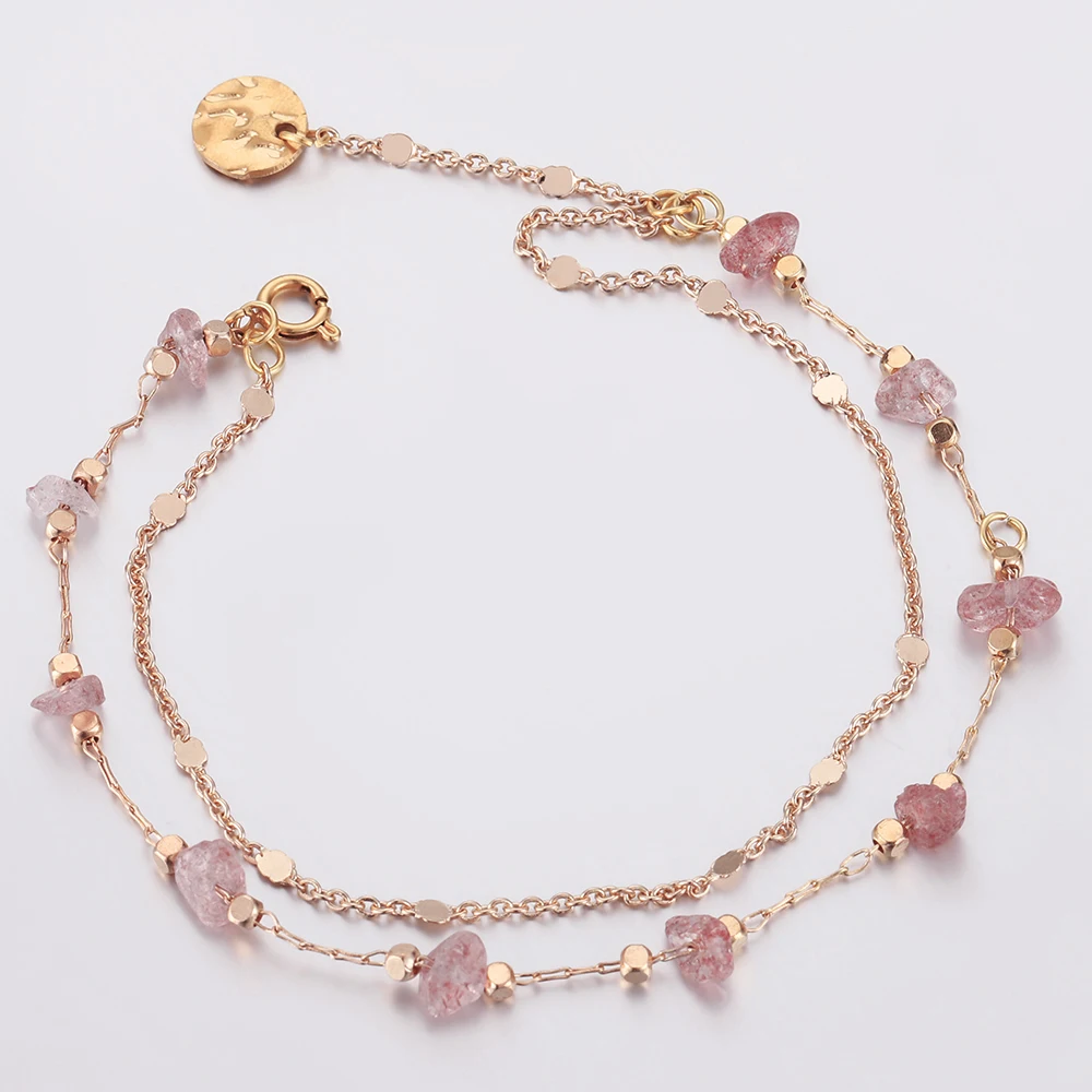 1meter Stone Chain Crystal Irregular Glass Stone Beads Chains Necklace Bracelet Components For DIY Jewelry Making Findings