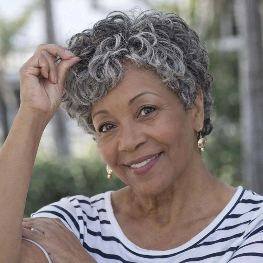 

Бразильский парик Soul Lady Glueless Instant Salt & Pepper, ультракомфортный, с глубокими волнистыми локонами, в стиле пикси-каре, с кружевной частью 4x1