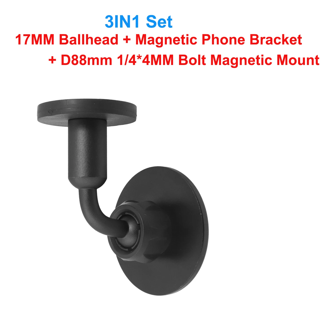 17mm/17,5mm Kugelkopf Adapter für Telefon Halterung Halter 1/4 Gewinde + D88 D66 D43 Magnet Basis Gummi überzogen 1/4 Schraube Loch Für Telefon – Detail 27