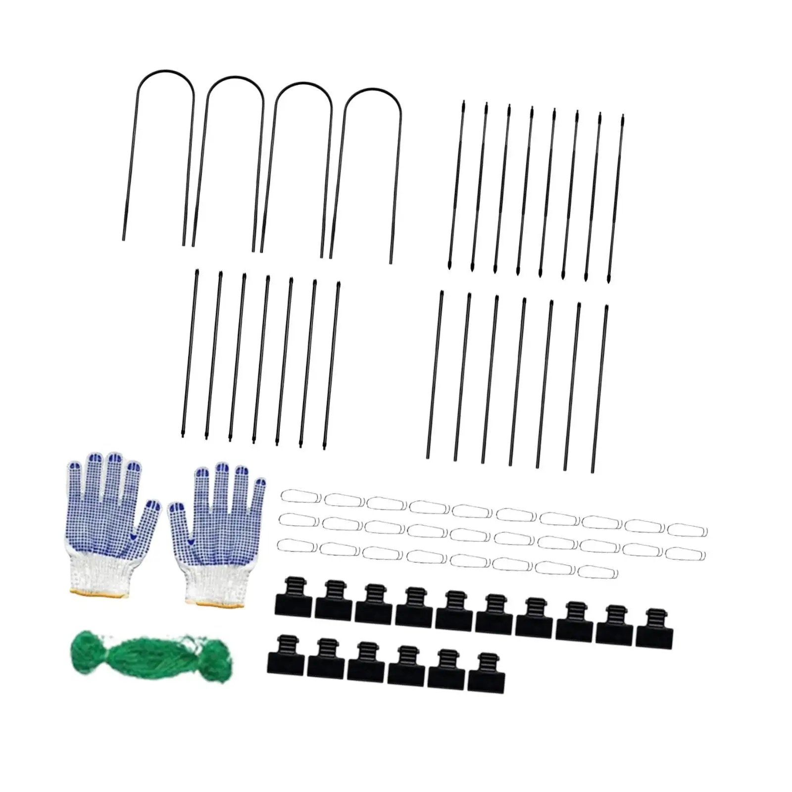 Garden Cucumber Trellis for Climbing Plants Outdoors for Raised Bed with Gardening Tools, Arch U Shape Netting Garden Trellis