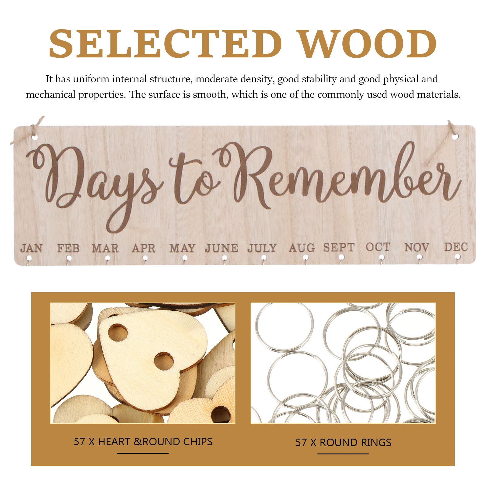 

Calendar Hanging Diy Kit Reminder Board Craft Decoration Home Living Room Bedroom Birthday Reminder Board Gift