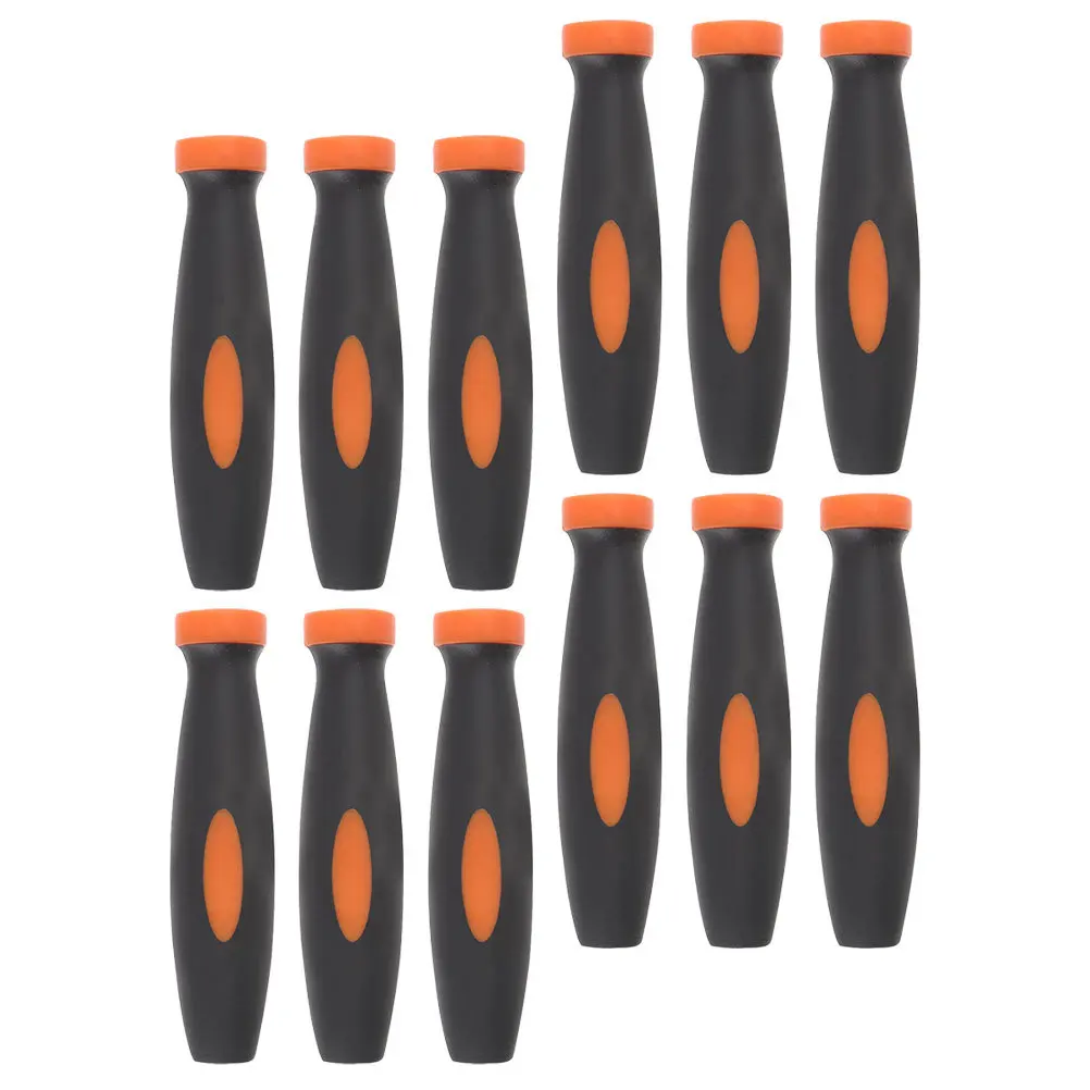 

12Pcs Dual Color File Handles Rubber Replacement Grip Non-Slip Comfortable Ergonomic Design for Wood Metal Files Home Repair